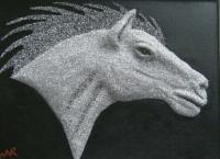 Steed - Cement  Aluminum Mixed Media - By William Ross, Realistic Mixed Media Artist