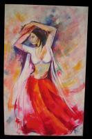 Dancing Figure - Oil Paintings - By Hira Mursaleen, Impression Painting Artist