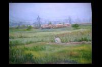Village - Oil Paintings - By Hira Mursaleen, Realistic Painting Artist