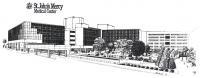 St Johns Hospital - Pen  Ink Drawings - By Kevin Nodland, Realism Drawing Artist