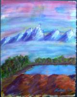 Mountain - Acrylic Paintings - By Kevin Nodland, Expressionismrealism Painting Artist