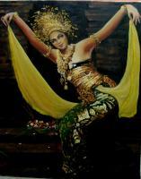 Balinese Dancer - Oil On Canvas Paintings - By Franky Widjojo, Realisme Painting Artist