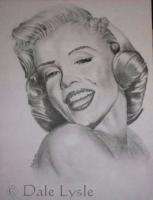 Monroe - Graphite Pencil Drawings - By Dale Lysle, Portraits Drawing Artist