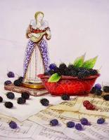 Porcelain And Notes - Watercolor Paintings - By I Joseph, Realism Painting Artist