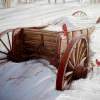 Cardinals On Wagon - Oil On Canvas Paintings - By I Joseph, Realism Painting Artist