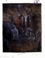 Spiritual Religious - The Cruxifixion - Watercolor