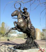 Stampede At Javellina Crossing - Bronze Sculptures - By Arthur Norby, Realistic Sculpture Artist