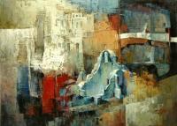 Mykonos - Oil On Canvas Paintings - By Archil Bluashvili, Modern Painting Artist