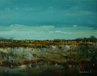 Autumn Pool - Oil On Canvas Paintings - By Tadeusz IwaÅ„Czuk, Realism Expressive Painting Artist