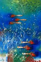 Ocean1 - Acrylic On Canvas Paintings - By Tadeusz IwaÅ„Czuk, Abstract Futurism Painting Artist