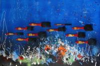 Ocean2 - Acrylic On Canvas Paintings - By Tadeusz IwaÅ„Czuk, Abstract Futurism Painting Artist