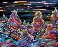 Night Night - Acrylic Colored Pen  Airbrush Paintings - By Ron Kendall, Figurative Painting Artist