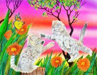Oh Yea - Acrylic Colored Pen  Airbrush Paintings - By Ron Kendall, Nature Painting Artist