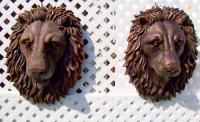 Lion Head Life-Size Wall Realistic - Cast Epoxy Sculptures - By Chris Dixon, Realistic Sculpture Artist
