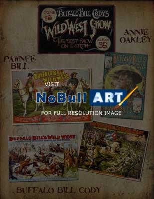 Vintage Collage - Buffalo Bills Wild West Show - Digital