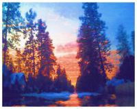 Winters Splender - Photoshop Paintings - By Michael Cowan, Digital Art Painting Artist