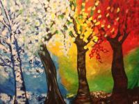 Seasons Of Chicago - Acrylic Paintings - By Andrea Graves, Impressionistic Painting Artist
