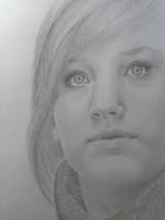 Sarah - Pencil  Paper Drawings - By Bella Earlich, Black And White Drawing Artist