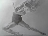 Dancer - Pencil  Paper Drawings - By Bella Earlich, Black And White Drawing Artist