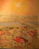 Istanbul - Pencil  Paper Drawings - By Bella Earlich, Coloured Pencil Drawing Artist