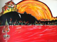 Red Sea - Acrylic Paintings - By Raymond Primrose, Variety Painting Artist