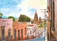 San Miguel De Allende - Colored Pencil Photography - By Robert Fisher, Hand-Colored Photo Print Photography Artist