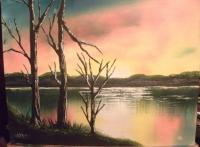 Sunrise Over Serenity - Oil Paint Paintings - By Joe Doyle, Landscape Painting Artist