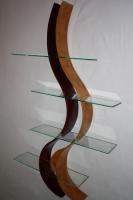 First Tracks - Wood And Glass Woodwork - By Owen Twitchell, Modern Woodwork Artist