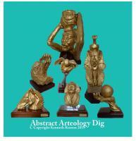 Abstract Arteology Dig - Das Modeling Clay Sculptures - By Kenneth Ruxton, Abstract Clay Sculpturing Sculpture Artist