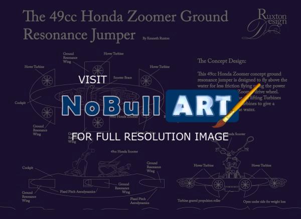 Flat Art - The Honda Zoomer Ground Resonance Jumper - Adobe Illustrator Cs6