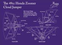 The Honda Zoomer 49Cc Power Glider - Adobe Illustrator Cs6 Drawings - By Kenneth Ruxton, Illustration Drawing Artist
