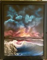Angrey Seas - Oil Paintings - By Cindy Grano, Oil On Canvas Painting Artist