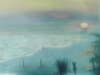 Gulf Paradise - Acrylics Paintings - By Greg Akers, Pontillism Painting Artist