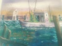 Fishermans Delight - Acrylics Paintings - By Greg Akers, Pontillism Painting Artist
