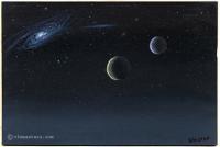 Celestial Bodies - Acrylic On Illustration Board Paintings - By Harry Walton, Realistic Impressionism Painting Artist
