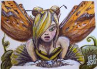 Fairy Discovery - Acrylicwatercolor Paintings - By Kristy Edwards-Rusie, Aceo Painting Artist
