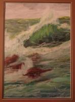 Ocean Wave - Acrylicwatercolor Paintings - By Kristy Edwards-Rusie, Fullsized Canvas Painting Artist