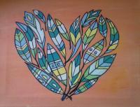 Heart - Acrylic Paintings - By Sariah Rachelle, Simple Painting Artist