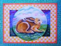 Rabbit At Rest - Oil Paintings - By Suzanne Kennedy Huff, Contemporary Painting Artist