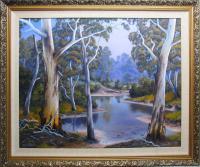 Shallow Creek - Oil Paint Paintings - By John Cocoris, Contemporary Painting Artist