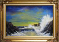 Seascape Sunset - Yellow Light - Oil Paint