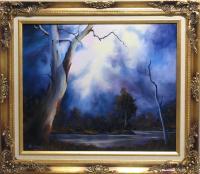 Blue Mood - Oil Paint Paintings - By John Cocoris, Contemporary Painting Artist