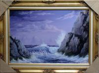 Crashing Wave - Oil Paint Paintings - By John Cocoris, Contemporary Painting Artist