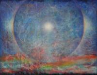 Sun Halo Sun Dogs - Oil On Canvas Paintings - By Skye Gentle, Surreal Painting Artist