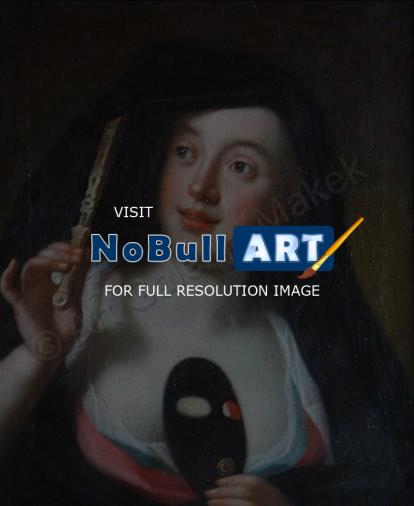 Portrait - Woman With A Fan - Canvas