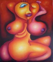 Calore Hot - Oil On Canvans Paintings - By Michele Marciello, Expressionism Painting Artist