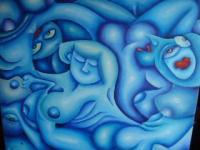 Erotic Dream - Oil On Canvans Paintings - By Michele Marciello, Expressionism Painting Artist