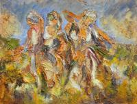 Plesalke - Acrilic Paintings - By Maksimiljan Sternad, Impressionism Painting Artist
