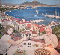 Lunch In Naples - Acrylic Paintings - By Dmitry Korman, Classical Realism Painting Artist