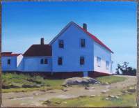 Monhegan Shade - Oil On Canvas Paintings - By Bryan Whitehead, Realism Painting Artist